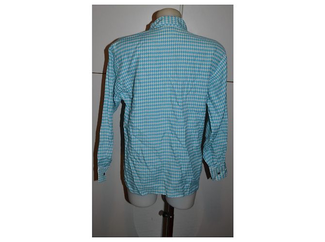 Blusa Versace Jeans Couture branca e turquesa Branco - vista 4