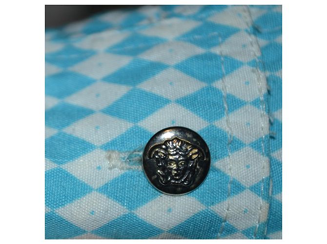 Blusa Versace Jeans Couture branca e turquesa Branco - vista 6