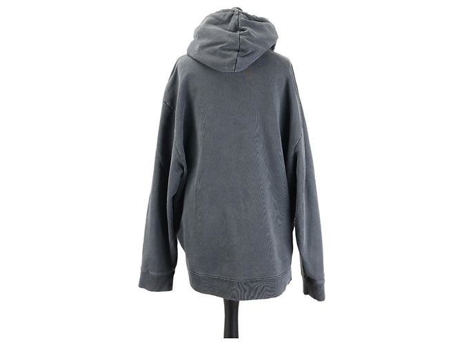 Courreges Oversized Hoodie aus Baumwolle Grau - Ansicht 2