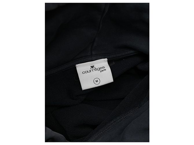 Courreges Oversized Hoodie aus Baumwolle Grau - Ansicht 3