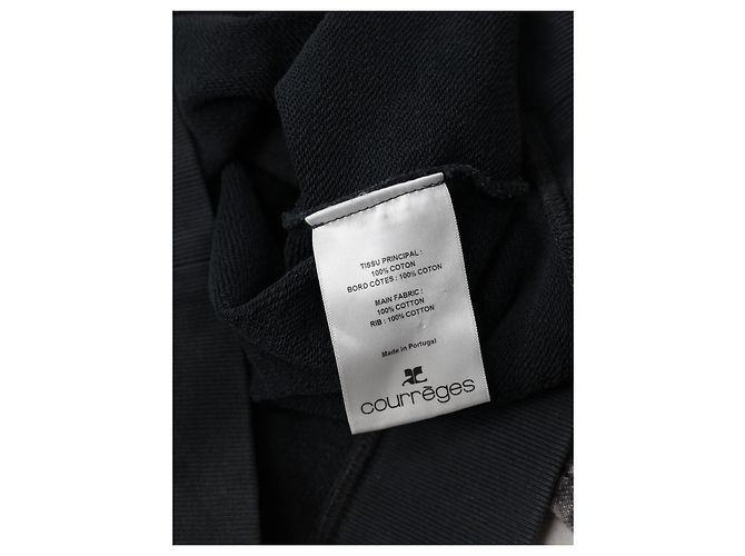 Courreges Oversized Hoodie aus Baumwolle Grau - Ansicht 4
