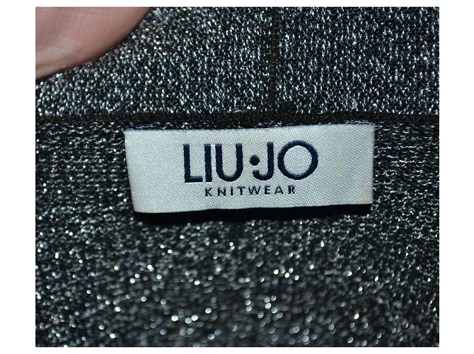 Liu.Jo Cardigan corto Liu Jo nero e argento da allacciare in vita S - vista 5