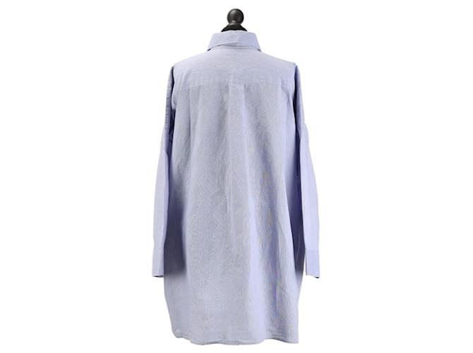Camicia Acne Studios oversize in cotone blu - vista 2