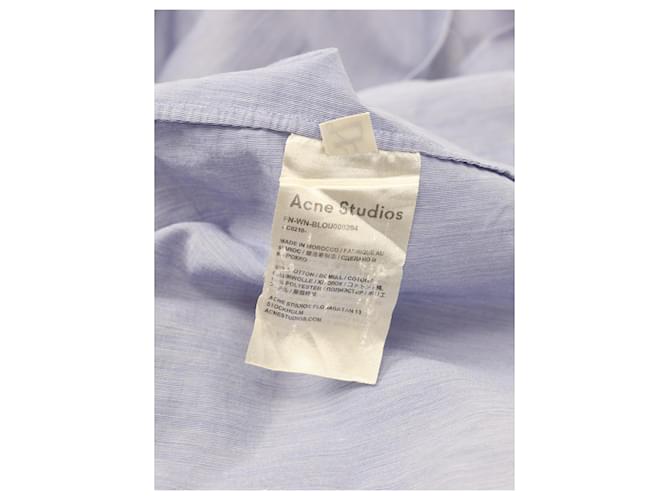 Camicia Acne Studios oversize in cotone blu - vista 4