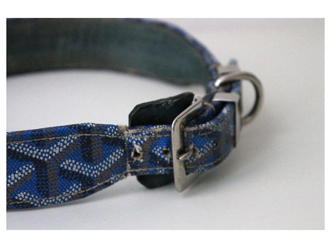 Goyard Dog Collar Blue Leather - view 10