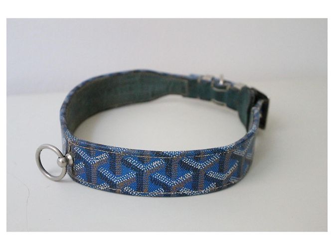 Goyard Dog Collar Blue Leather - view 12