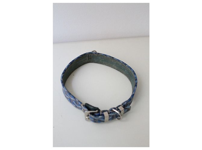 Goyard Dog Collar Blue Leather - view 14