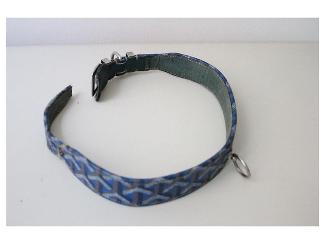 Goyard Dog Collar Blue Leather - view 16