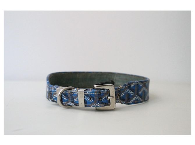 Goyard Dog Collar Blue Leather - view 2