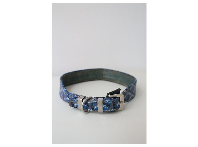 Goyard Dog Collar Blue Leather - view 3