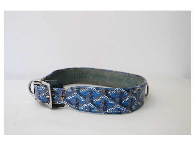 Goyard Dog Collar Blue Leather - view 4