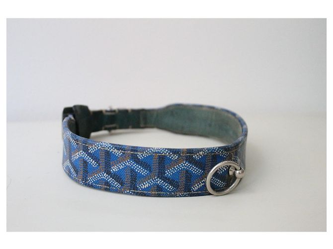 Goyard Dog Collar Blue Leather - view 5