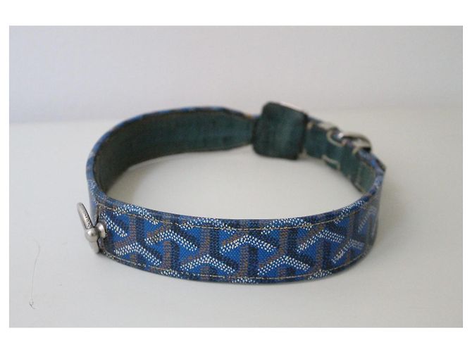 Goyard Dog Collar Blue Leather - view 6