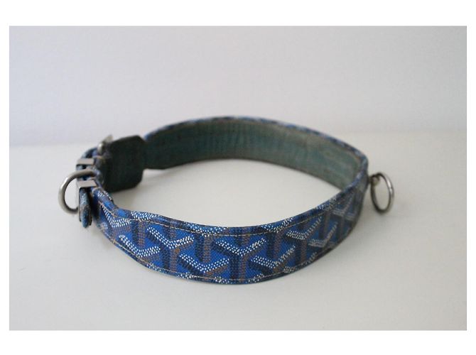 Goyard Dog Collar Blue Leather - view 7