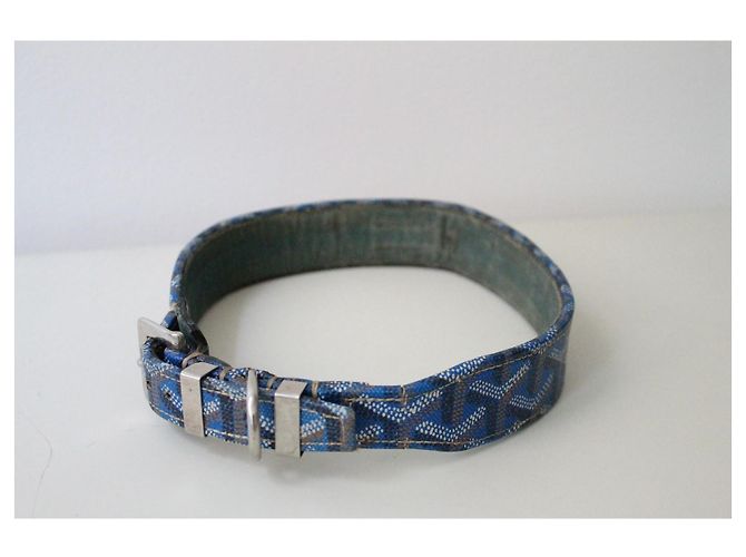Goyard Dog Collar Blue Leather - view 8