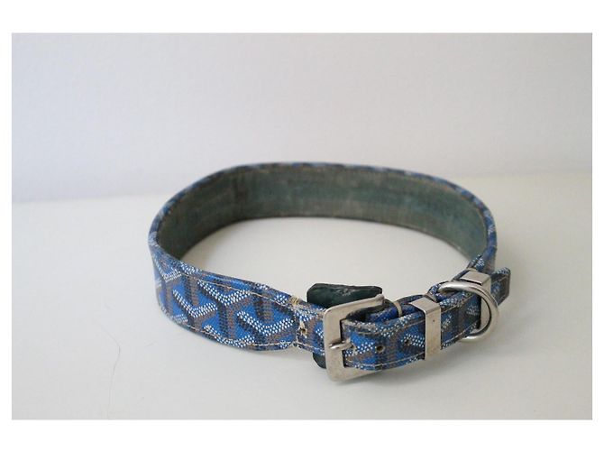 Goyard Dog Collar Blue Leather - view 9