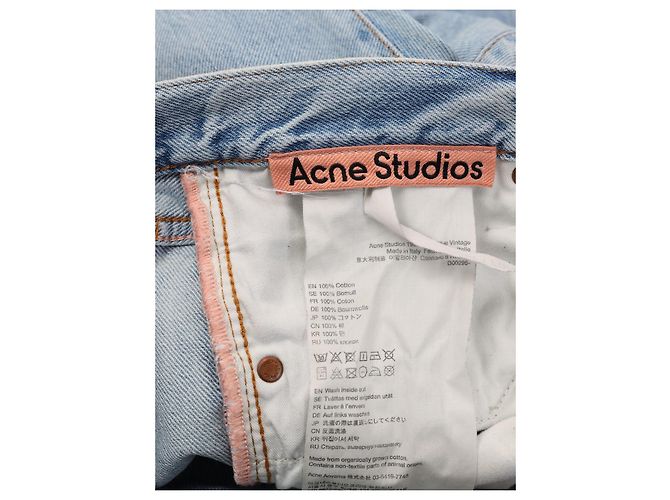 Jeans boyfriend blu Acne Studios in cotone - vista 3