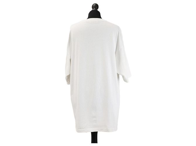 Camiseta Balenciaga Oversized Blanca con Logo de Algodón Blanco - vista 2