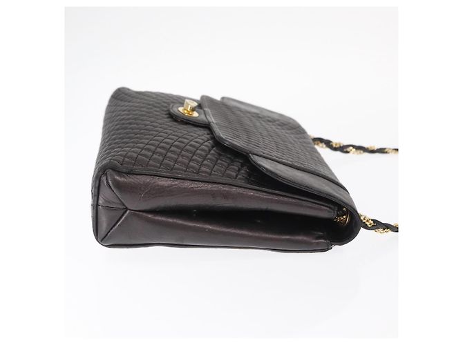 Bally Vintage Chain Pelle Trapuntata Nero - vista 3