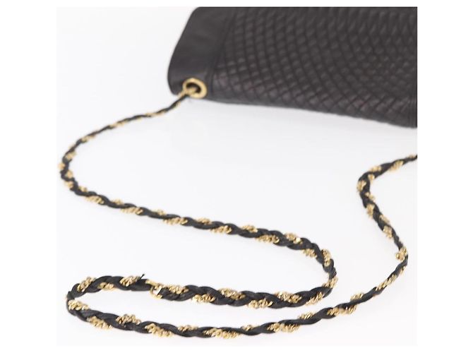 Bally Vintage Chain Pelle Trapuntata Nero - vista 7