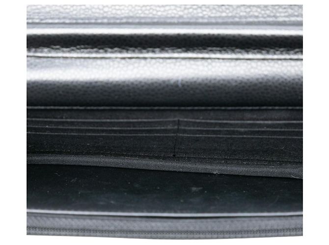 Chanel – Portafoglio con catena CC in pelle Caviar trapuntata nera Nero - vista 4