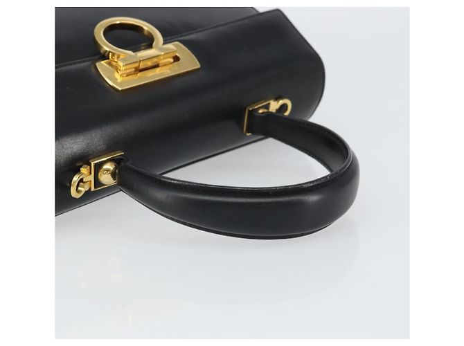 Salvatore Ferragamo Gancini Convertible Top Handle Pelle Medium Nero - vista 7
