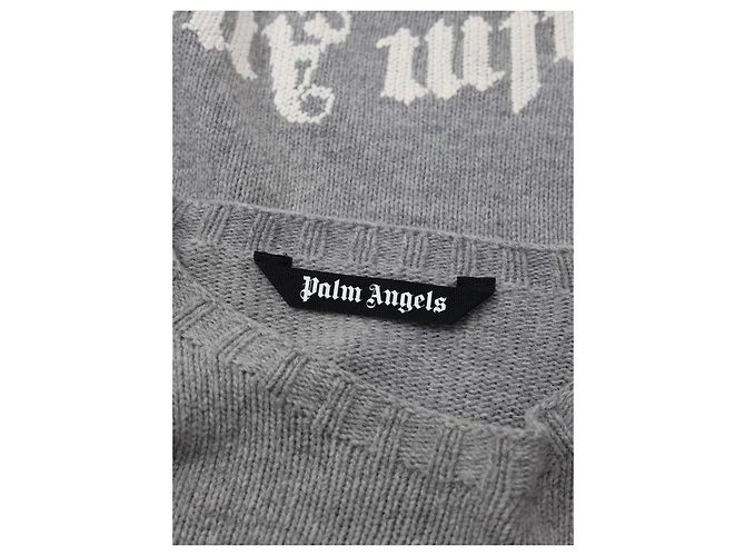 Suéter de mezcla de lana gris Palm Angels - vista 3