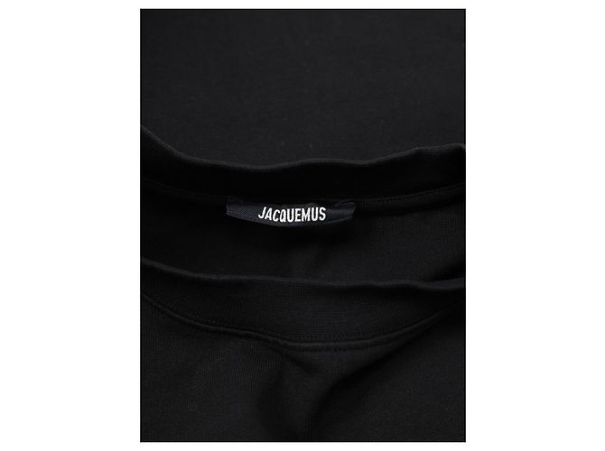Camiseta Jacquemus preta de algodão com logo Preto - vista 3