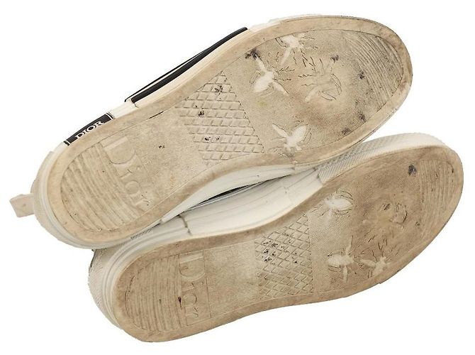 Dior B23 High-Top Sneakers Grau Stoff - Ansicht 4
