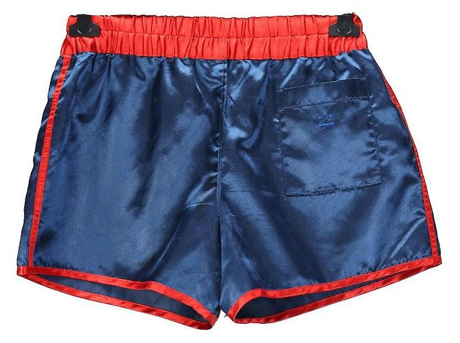 Shorts in satin stile boxer blu navy Acne Studios - vista 2