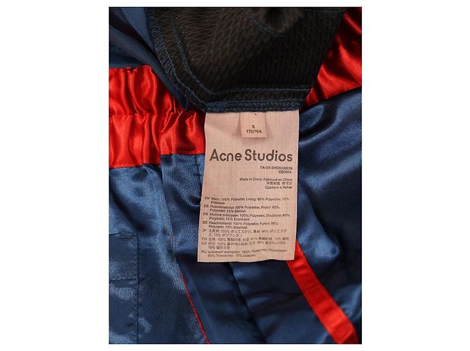Shorts in satin stile boxer blu navy Acne Studios - vista 4