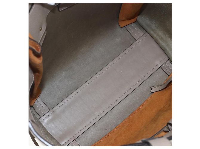Chloé Chloe Milo Einkaufstasche aus Leder mittel Beige - Ansicht 5