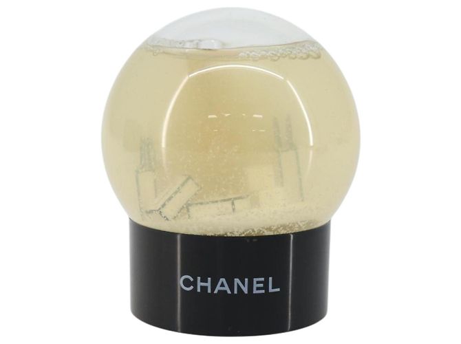 CHANEL Snow Globe Glass Clear CC Auth BA6546 - view 13