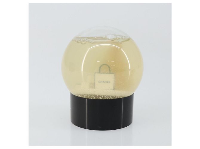 CHANEL Snow Globe Glass Clear CC Auth BA6546 - view 3