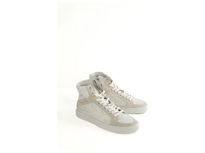 Zadig & Voltaire Weiße Leder-Sneaker - Ansicht 3