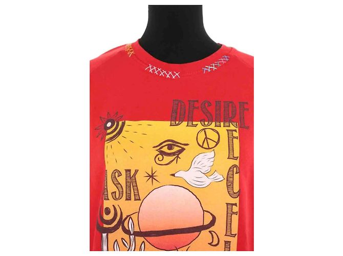 Autre Marque Pull en coton rouge - vue 2
