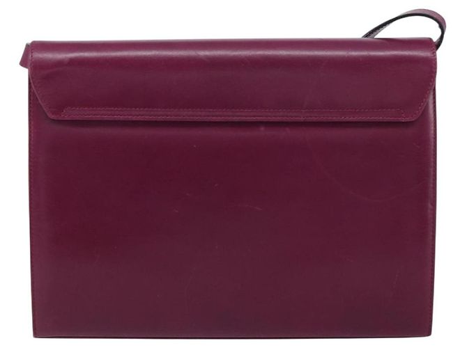 Borsa a Spalla Gancini in Pelle Viola e Oro Auth 159368 di Salvatore Ferragamo D'oro Porpora - vista 2