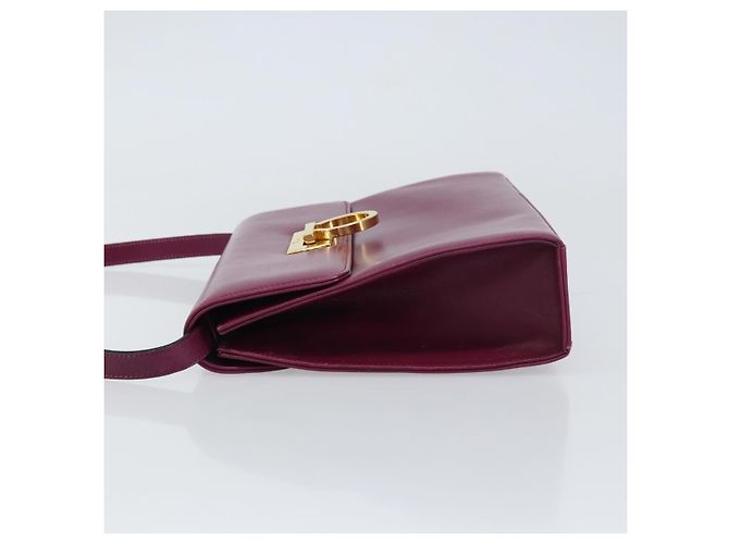 Borsa a Spalla Gancini in Pelle Viola e Oro Auth 159368 di Salvatore Ferragamo D'oro Porpora - vista 4
