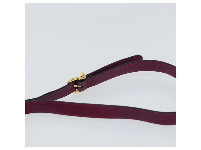 Borsa a Spalla Gancini in Pelle Viola e Oro Auth 159368 di Salvatore Ferragamo D'oro Porpora - vista 8