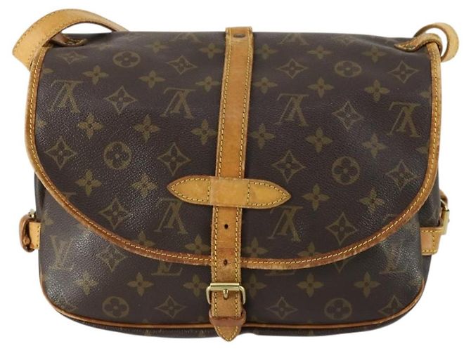 LOUIS VUITTON Borsa a Spalla Monogram Saumur 30 M42256 LV Auth ka1312 Monogramma - vista 2