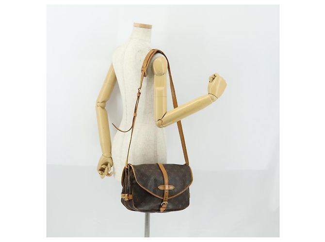 LOUIS VUITTON Borsa a Spalla Monogram Saumur 30 M42256 LV Auth ka1312 Monogramma - vista 28