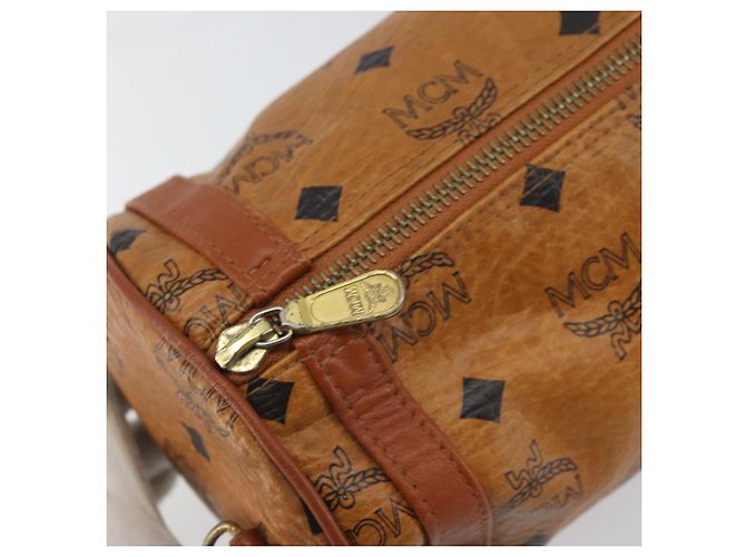 Borsa a Spalla MCM Logogram Vicetos PVC Marrone Oro Auth BA9360 D'oro - vista 10