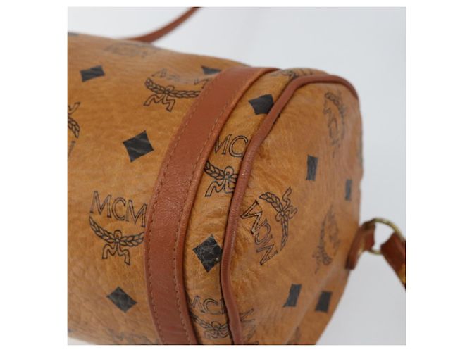 Borsa a Spalla MCM Logogram Vicetos PVC Marrone Oro Auth BA9360 D'oro - vista 15