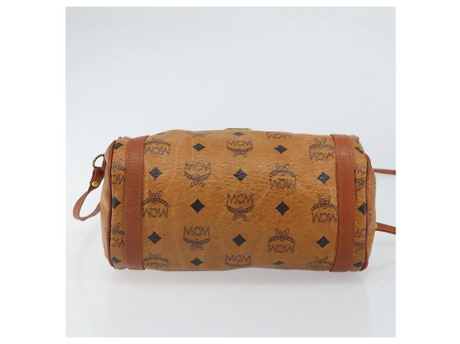 Borsa a Spalla MCM Logogram Vicetos PVC Marrone Oro Auth BA9360 D'oro - vista 5