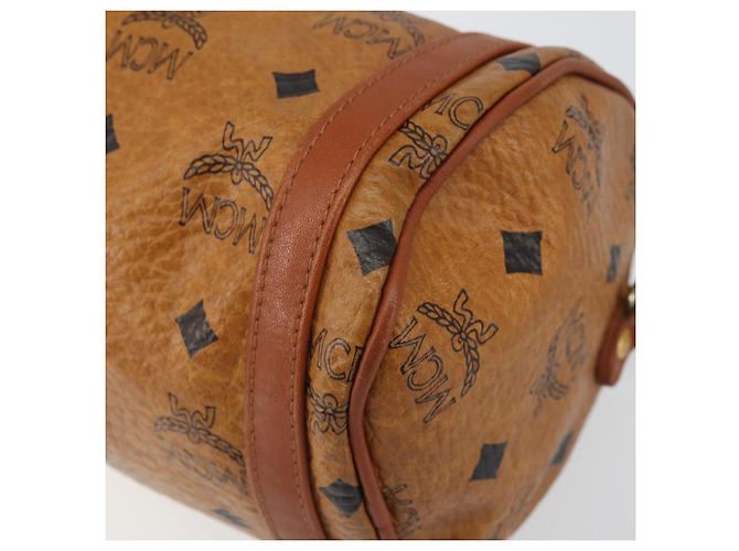 Borsa a Spalla MCM Logogram Vicetos PVC Marrone Oro Auth BA9360 D'oro - vista 9