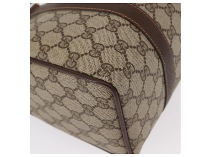 Borsa Gucci GG Supreme Web Sherry Line PVC Beige Oro 40 02 006 Auth BA9363 D'oro - vista 15