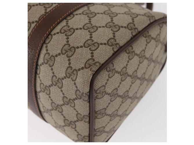 Borsa Gucci GG Supreme Web Sherry Line PVC Beige Oro 40 02 006 Auth BA9363 D'oro - vista 16