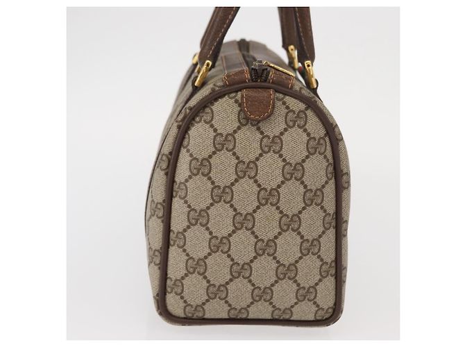 Borsa Gucci GG Supreme Web Sherry Line PVC Beige Oro 40 02 006 Auth BA9363 D'oro - vista 4
