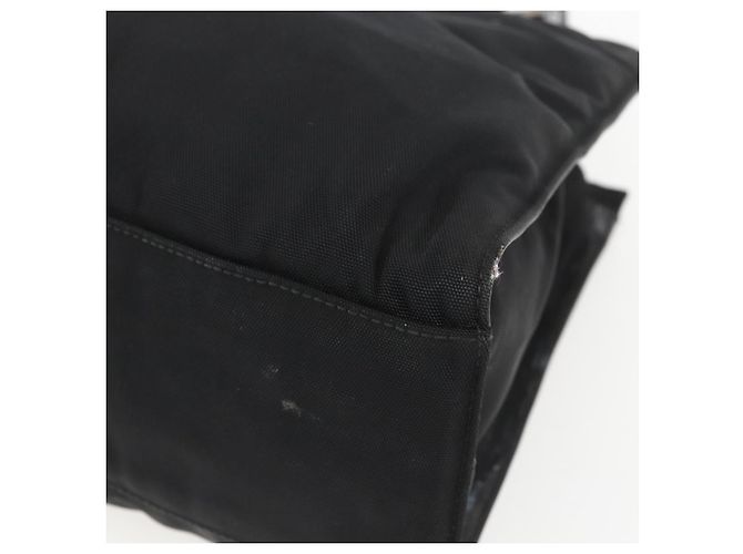 Borsa a mano in nylon Gucci Bamboo 2 vie nera argento 002 1016 Auth ep12535 Nero - vista 10
