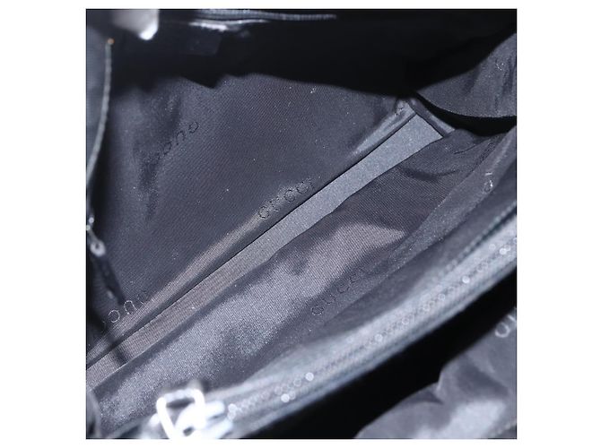 Borsa a mano in nylon Gucci Bamboo 2 vie nera argento 002 1016 Auth ep12535 Nero - vista 11